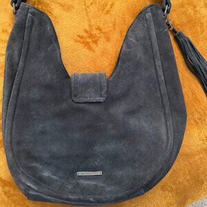 BCBGeneration Suede Tassel Hobo Bag, Fume/Gray